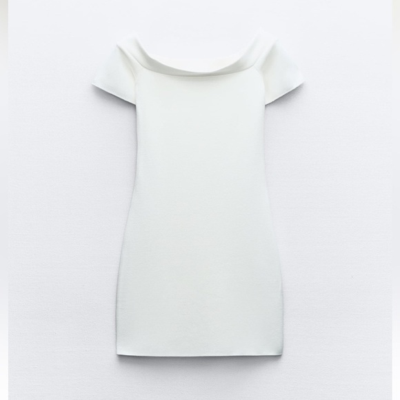 New ZARA Short Stretch Knit Dress - Picture 3 of 5